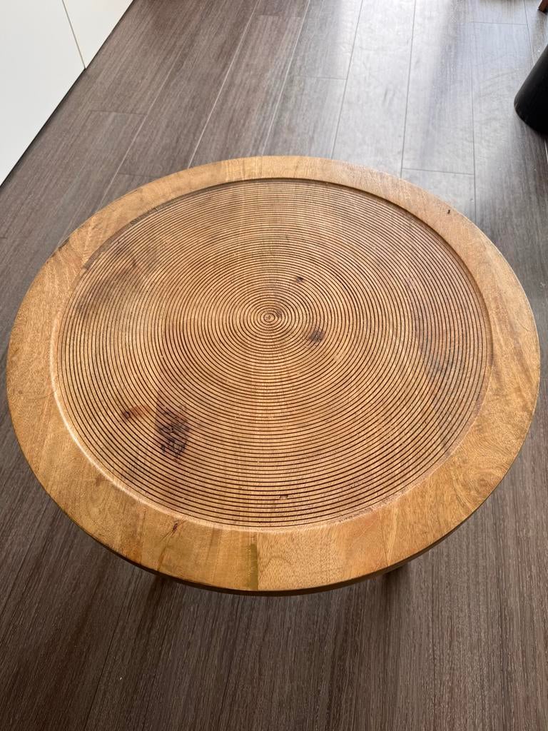Zuiver Dendron salon/bijzettafel 60cm, Ophalen, Minder dan 45 cm, Gebruikt, Rond