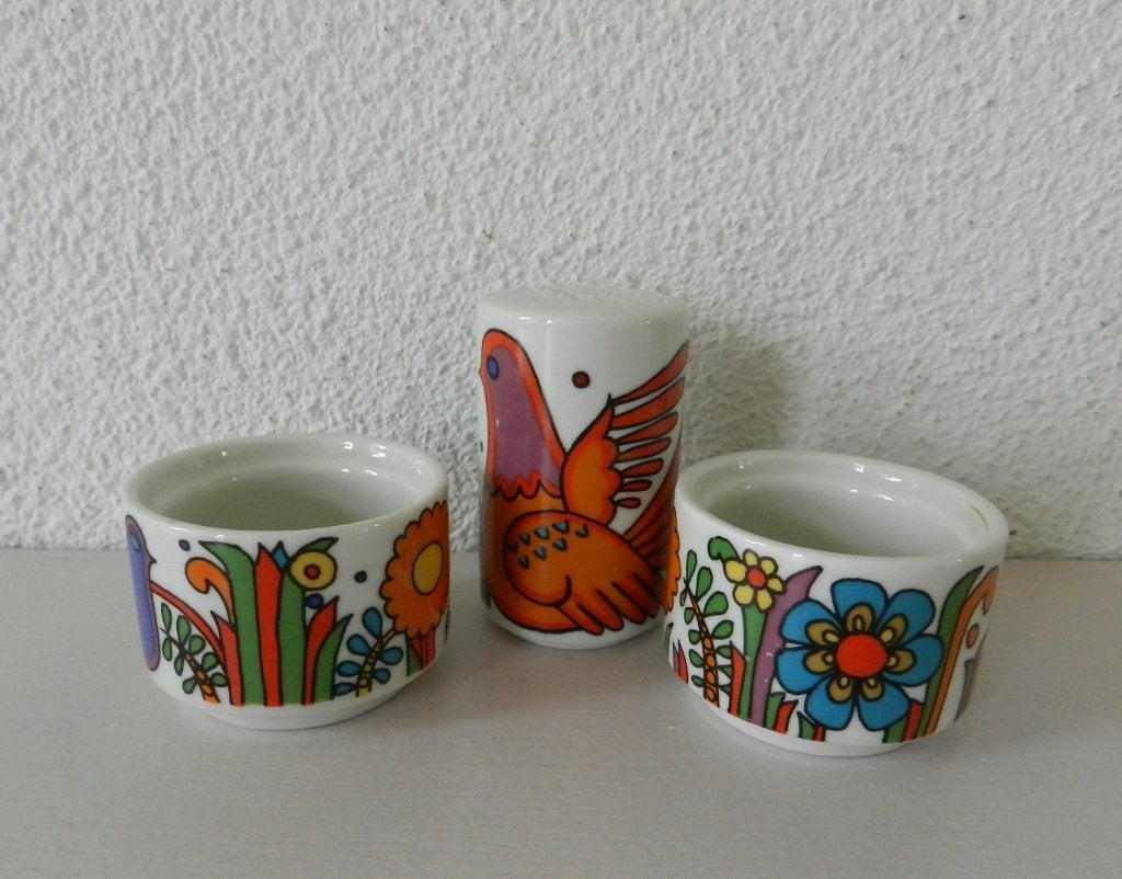 Acapulco servies/ eierdopje en zoutpotje/Villeroy en Boch, Ophalen of Verzenden, Zo goed als nieuw, Overige stijlen, Porselein