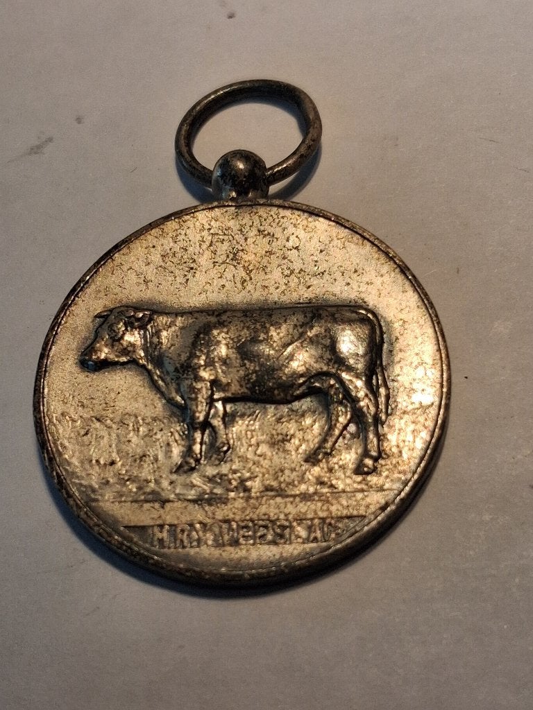 Te koop: herinneringsmedaille Rundveefokdag 1947 (12), Postzegels en Munten, Penningen en Medailles, Ophalen, Overige materialen