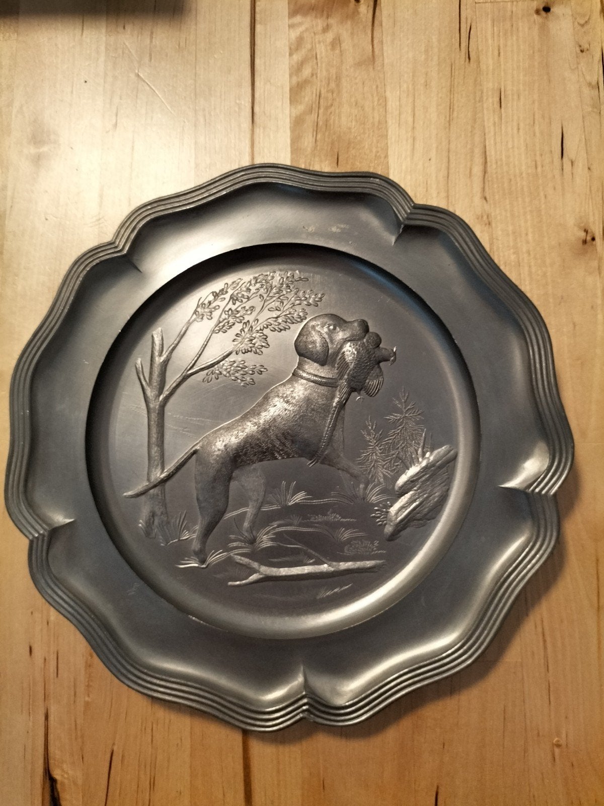 tinnen bord, Ophalen