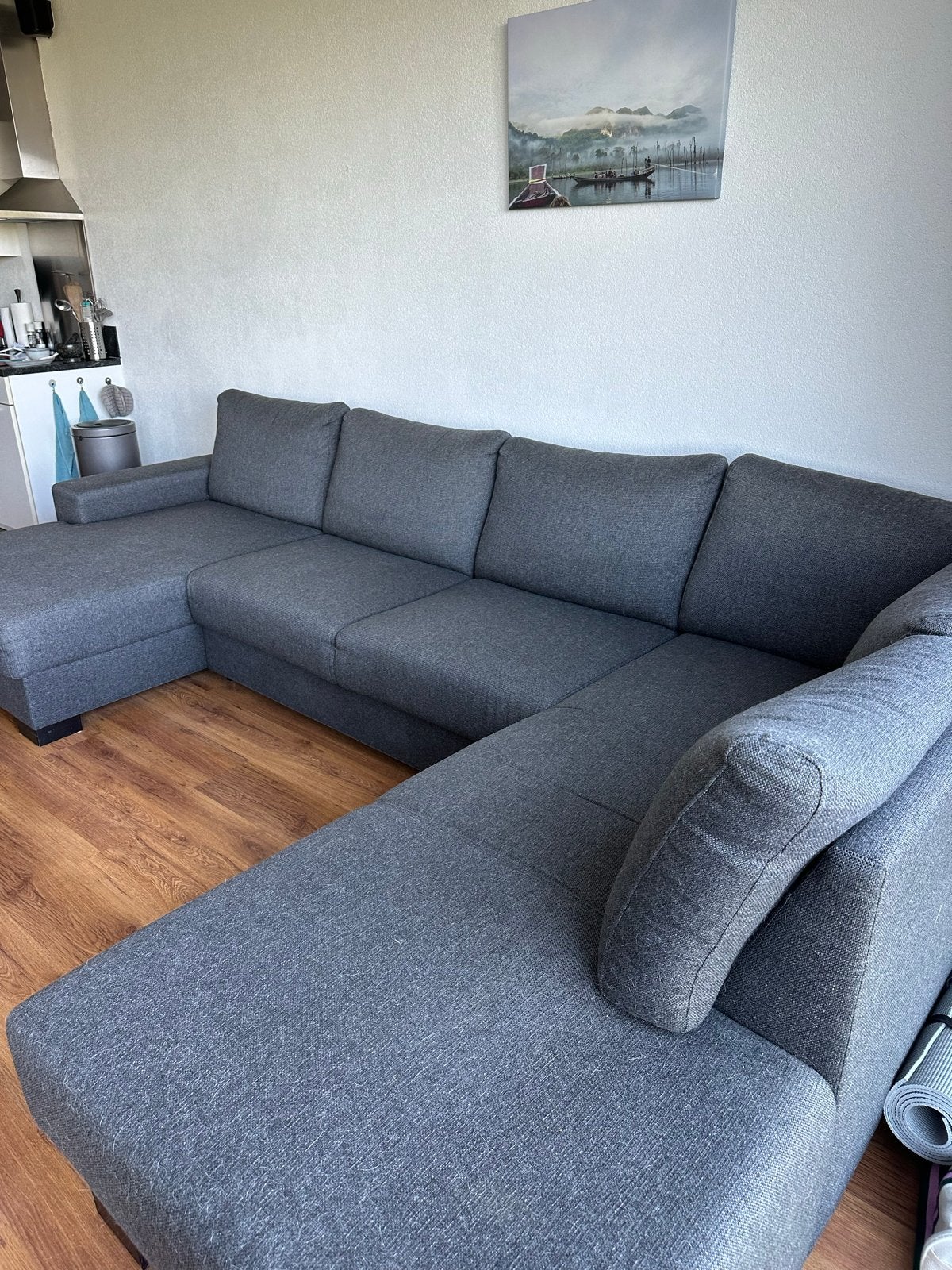 U-Bank "Florance" Pronto Wonen - Hoekbank met eiland, Ophalen, Gebruikt, Hoekbank, 300 cm of meer