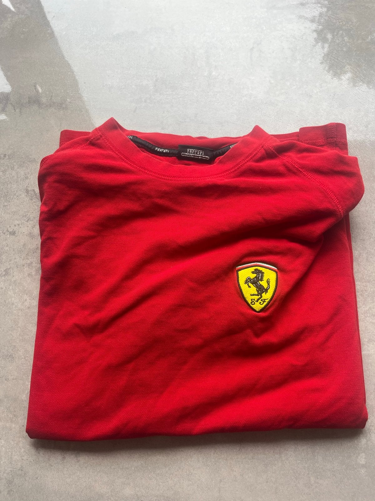 Ferrari T-shirt rood met logo - Maat XL, Ophalen, Nieuw, Maat 56/58 (XL), Rood