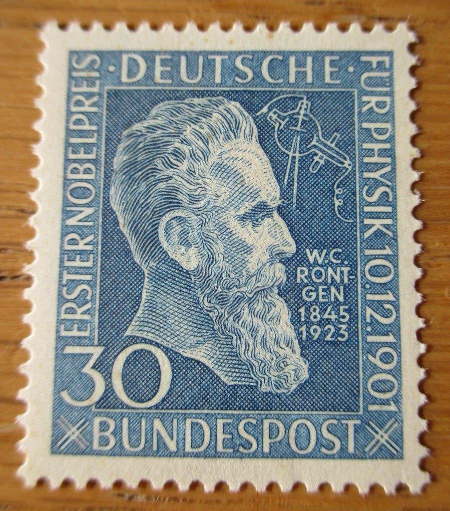Duitsland, Nobelprijswinnaar Wilhelm Röntgen, 1951, Verzenden, BRD, Postfris