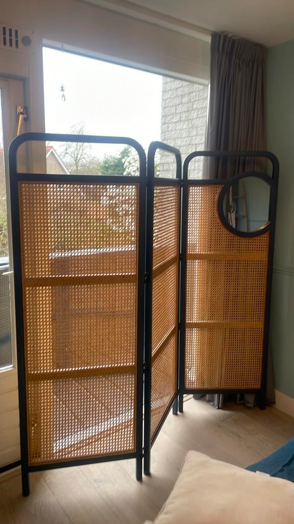 Kamerscherm webbing met spiegel, Ophalen, Gebruikt
