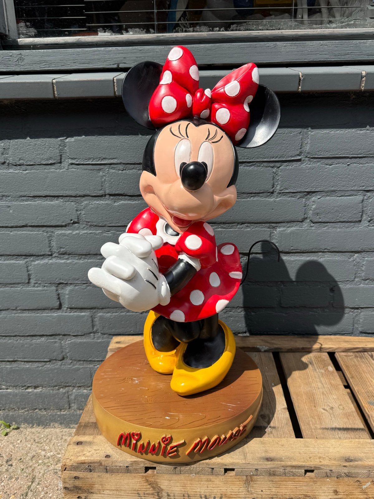 Groot Minnie Mouse Beeld - Disney Collectible, Ophalen, Mickey Mouse, Gebruikt, Beeldje of Figuurtje