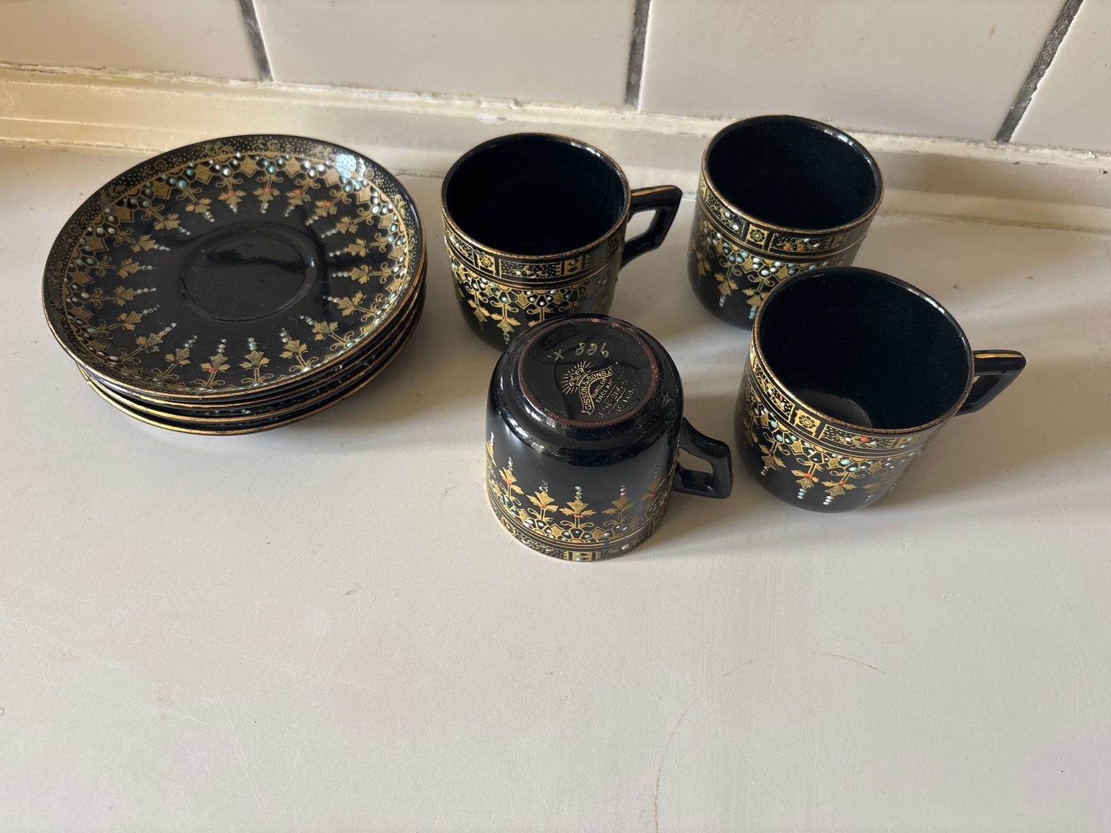 Vintage gibson en sons 4 koffiekopjes, Antiek en Kunst, Ophalen of Verzenden