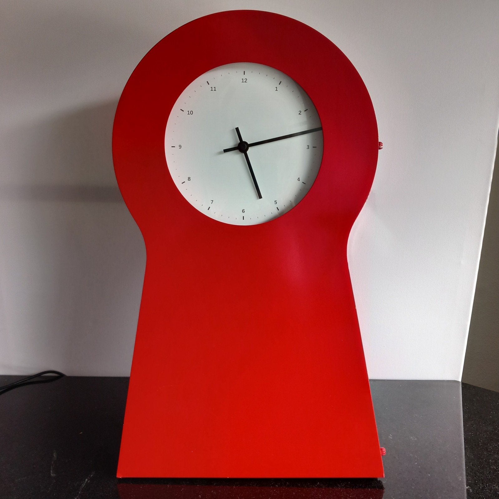IKEA PS sleutelgatklok rood compleet werkend, Gebruikt, IKEA, Vintage, Ophalen of Verzenden