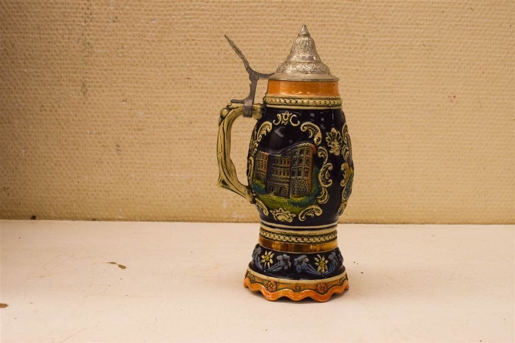 Bierpul met deksel 50222, Huis en Inrichting, Gebruikt, Ophalen of Verzenden, Bord(en), Overige stijlen