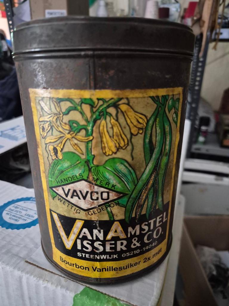 Van Amstel Visser blik friesland Steenwijk papieren wikkel, Verzamelen, Ophalen of Verzenden, Overige, Douwe Egberts