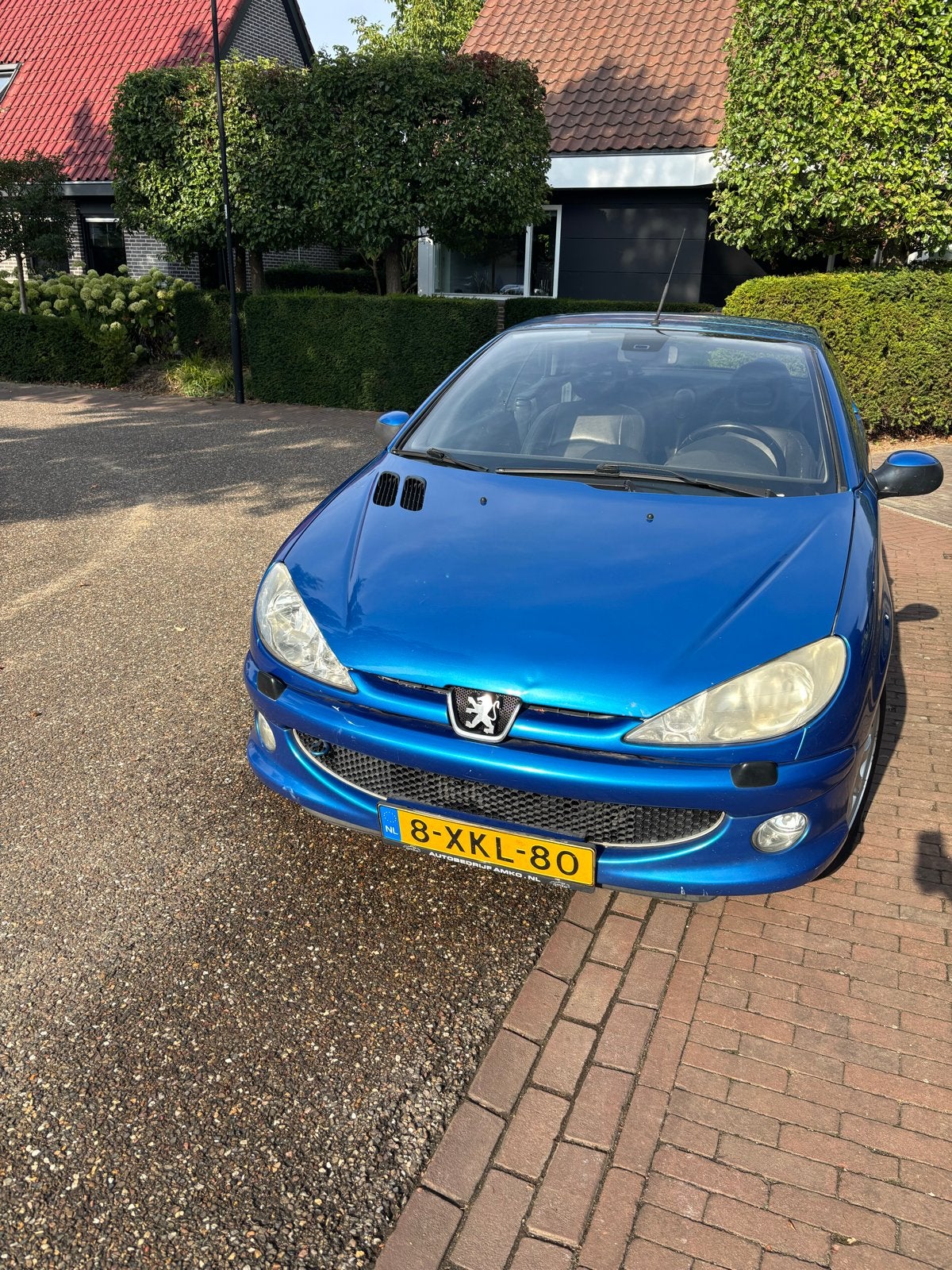 Peugeot 206 1.6 16V CC 2003 Blauw, Voorwielaandrijving, 4 cilinders, Cabriolet, 14 km/l
