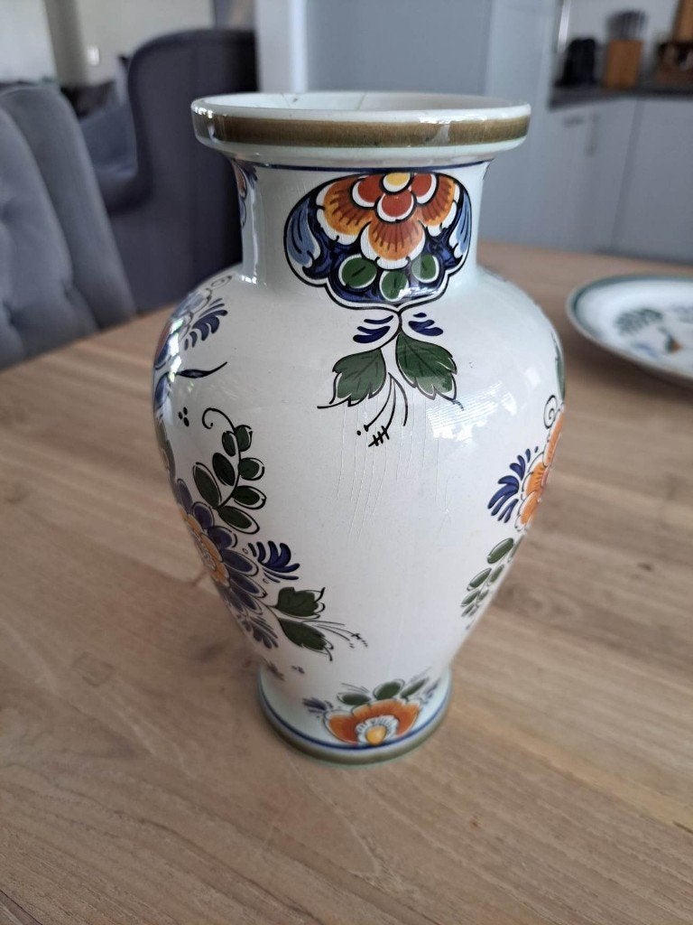 Vaas Delft polychroom Holland handwerk nr. 434, Antiek en Kunst, Ophalen