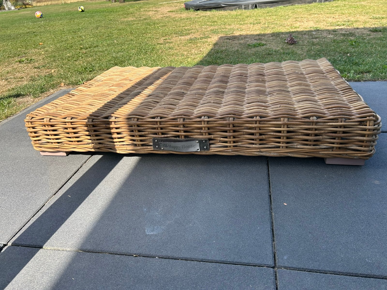 Honden sofa, rieten bankje /mand 120 bij 70 cm, Ophalen, Gebruikt, Hondenmand