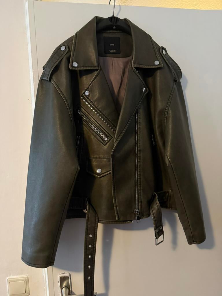 stoere Dames Pu leren jas, Ophalen of Verzenden, Zo goed als nieuw, Zwart