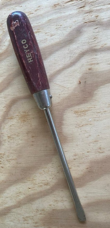 Vintage HEYCO Schroevendraaier - houten handvat, Ophalen of Verzenden