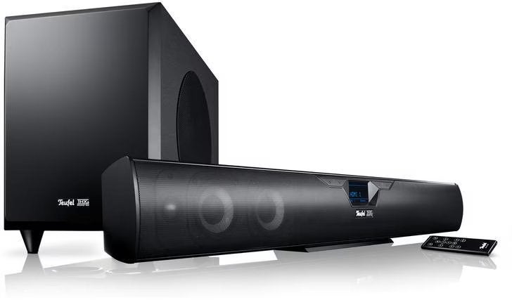 Teufel THX Cinebar 52 met Subwooofer, 70 watt of meer, Zo goed als nieuw, 5.1-systeem, Overige spelers
