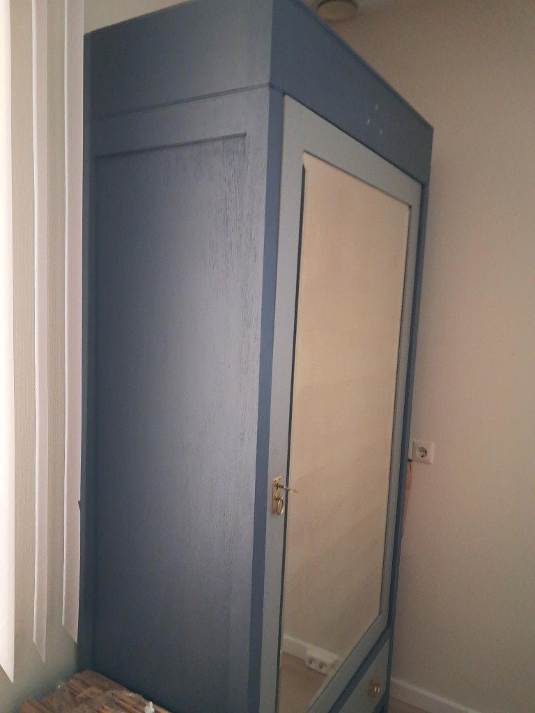 kast eiken kast, geslepen spiegel, een lade, Ophalen