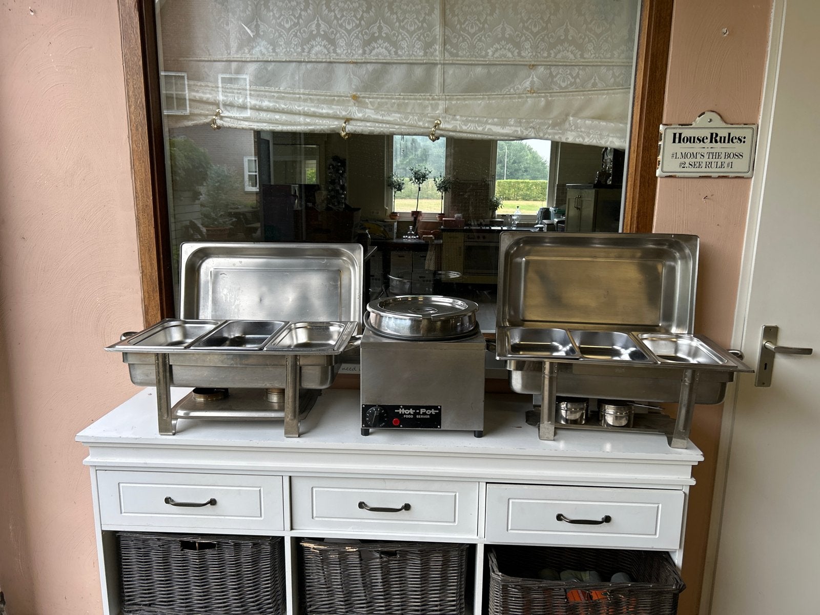 Chafing dishes en Hot-Pot Food Server, Ophalen, Zilver, Metaal, Overige merken