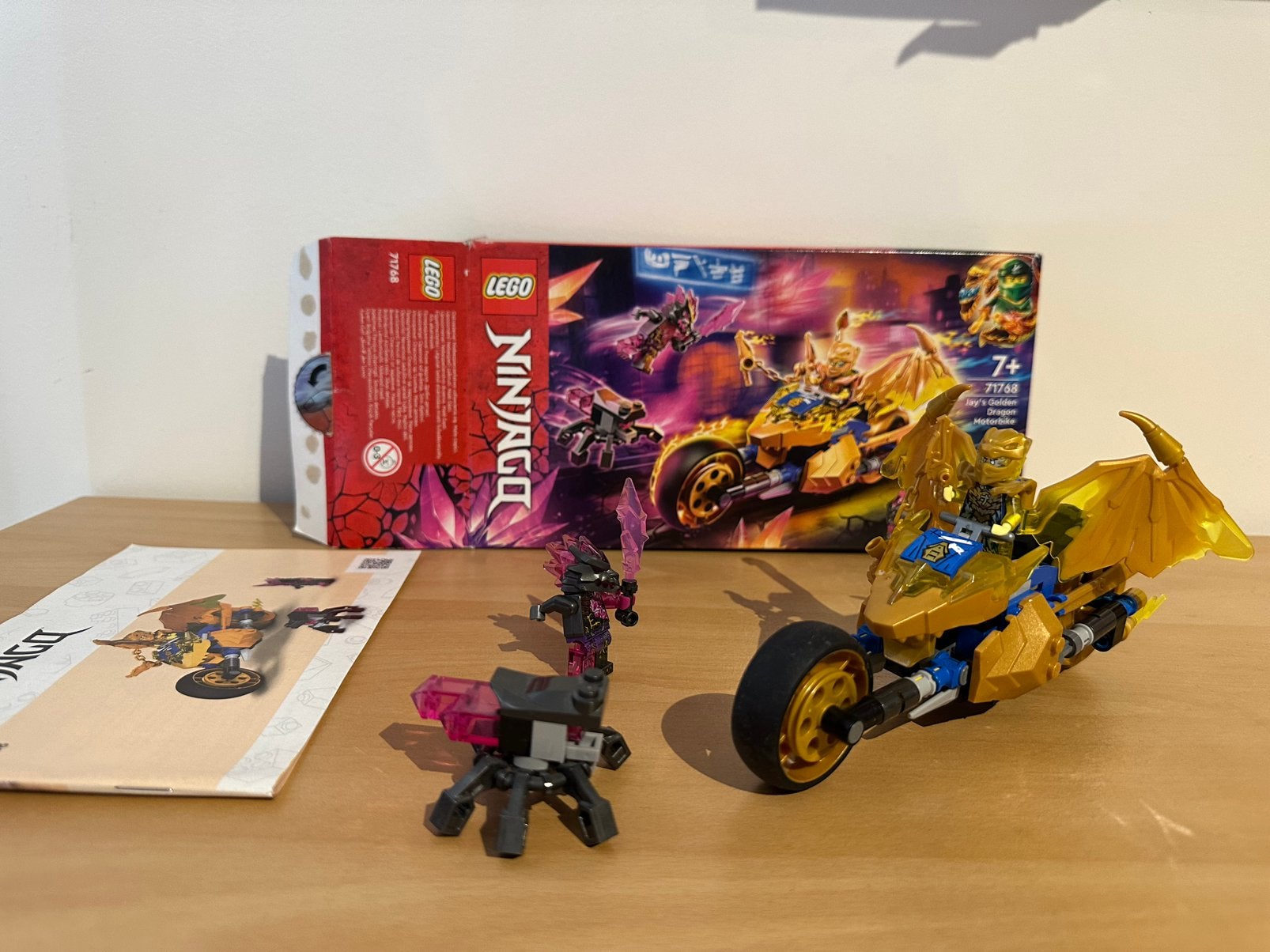 Lego Ninjago 71768 Jays Golden Dragon Motorbike, Kinderen en Baby's, Speelgoed | Duplo en Lego, Ophalen of Verzenden, Zo goed als nieuw