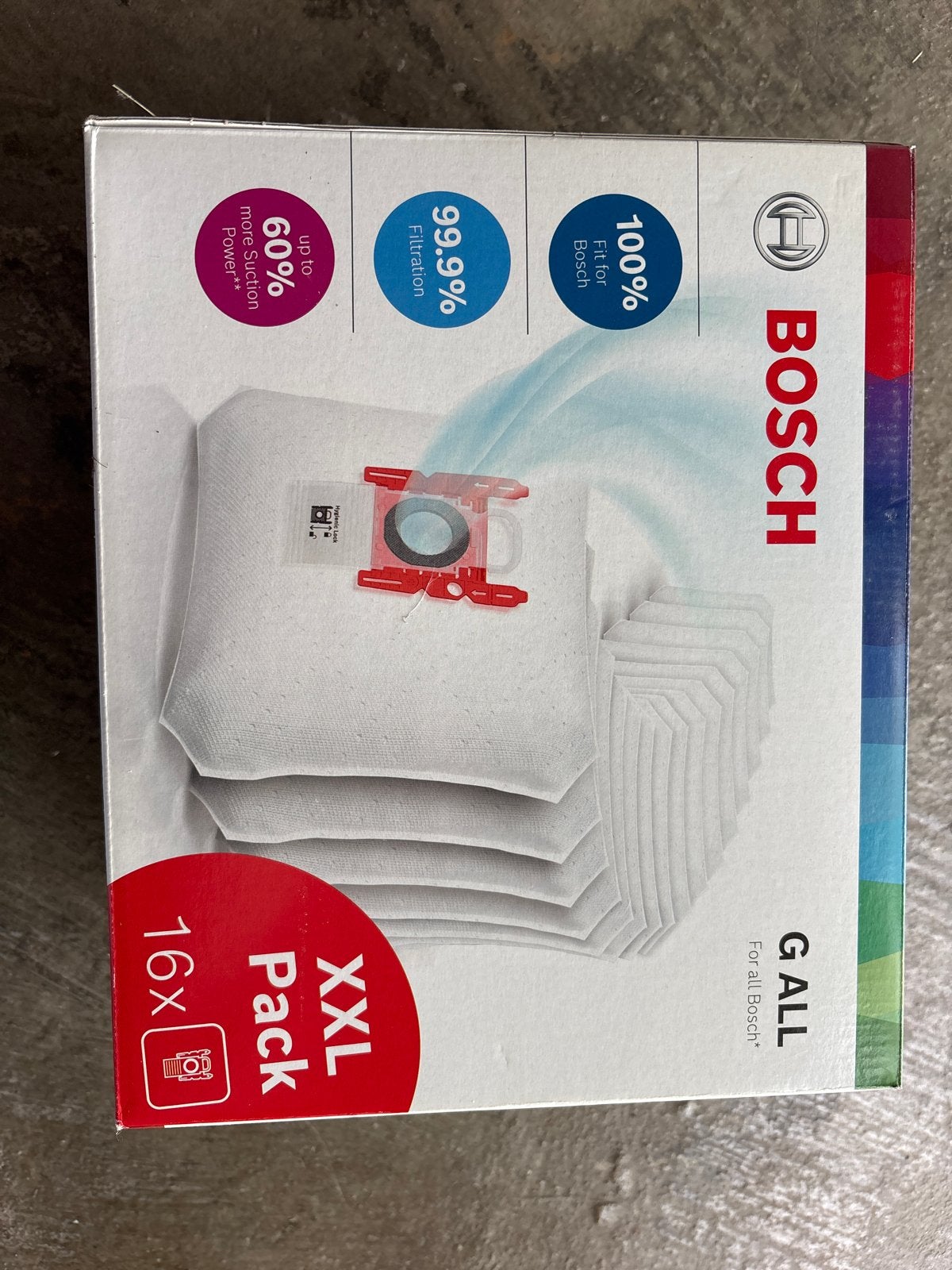 Bosch G ALL XXL Pack stofzuigerzakken (14 stuks), Stofzak, Inclusief accessoires, Bosch, Nieuw