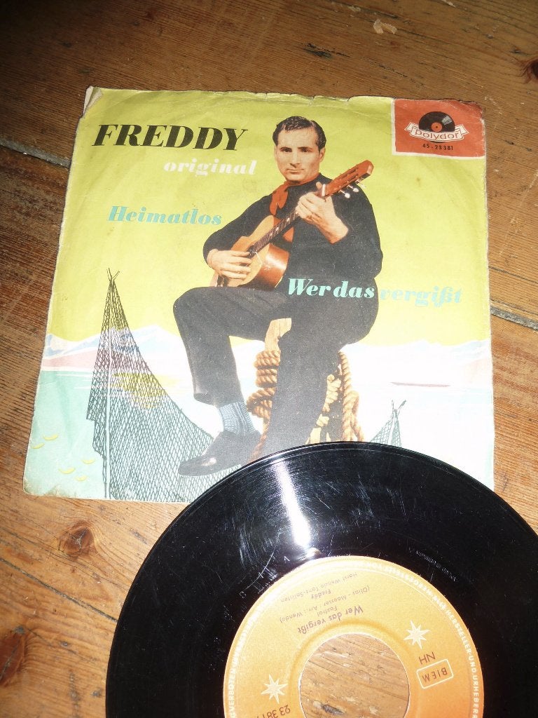 single FREDDY Wer Das Vergißt Heimatlos1957 zeldzame, Cd's en Dvd's, Vinyl Singles, Gebruikt, Pop, Ophalen of Verzenden