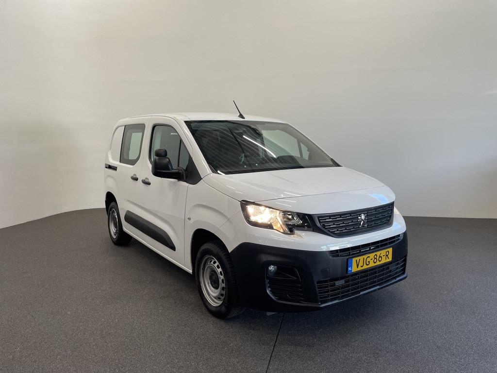 Peugeot Partner 1.5 BlueHDI Premium Navigatie Apple Carplay, Auto's, Voorwielaandrijving, Stof, 4 cilinders, Wit