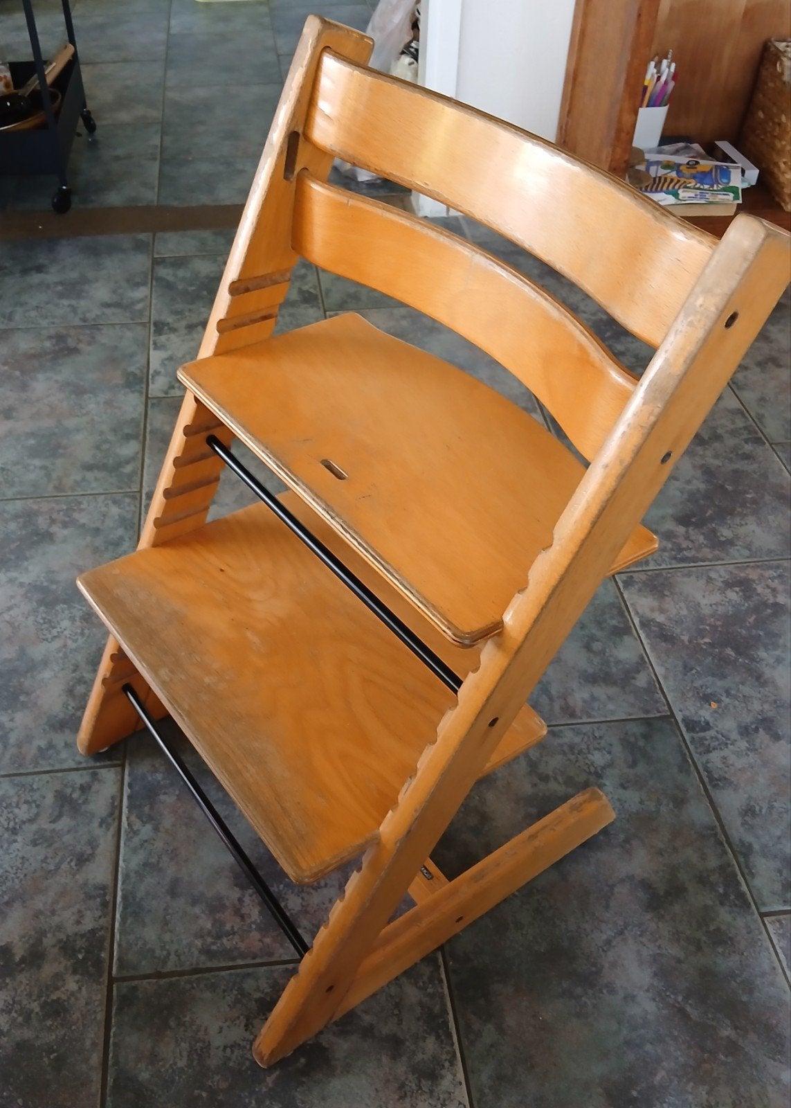 Stokke stoel opknapper GRATIS, Ophalen, Gebruikt, Meegroeistoel