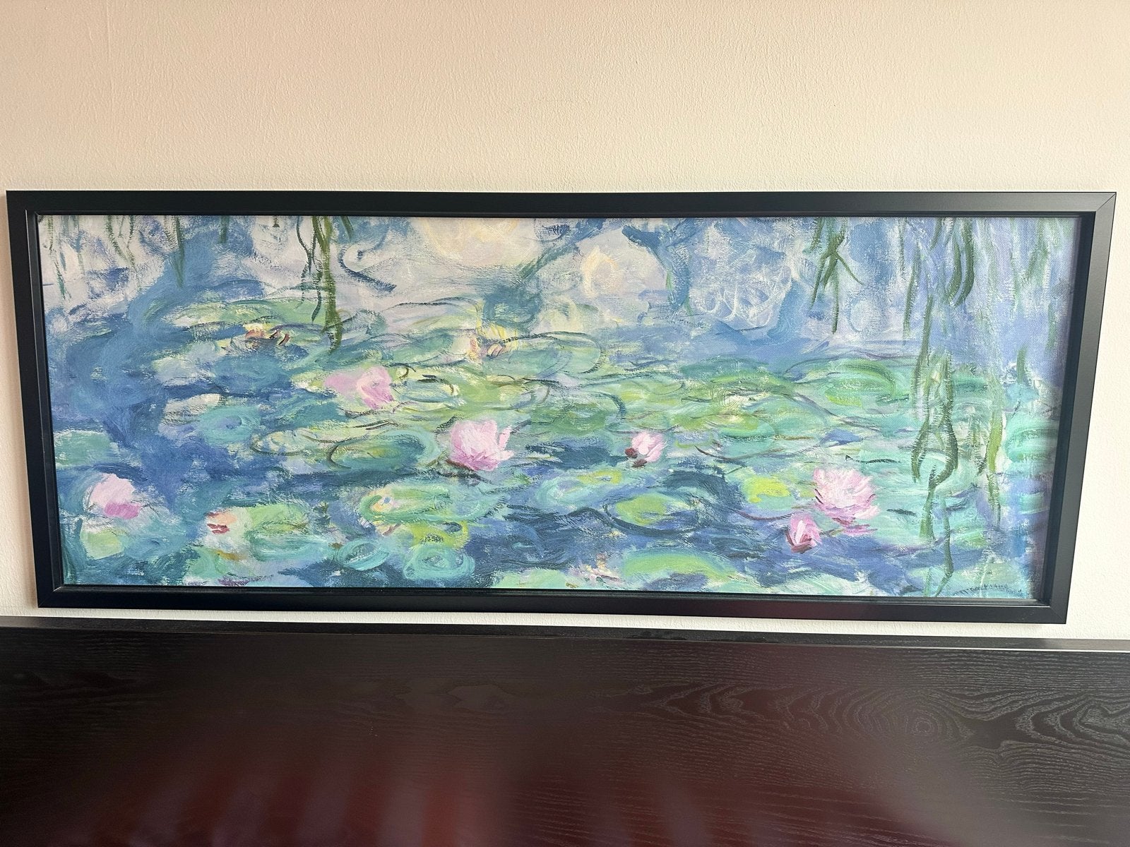 IKEA BJÖRKSTA Waterlelies Schilderij with frame, Doek, Impressionistisch, Olieverf, Ingelijst