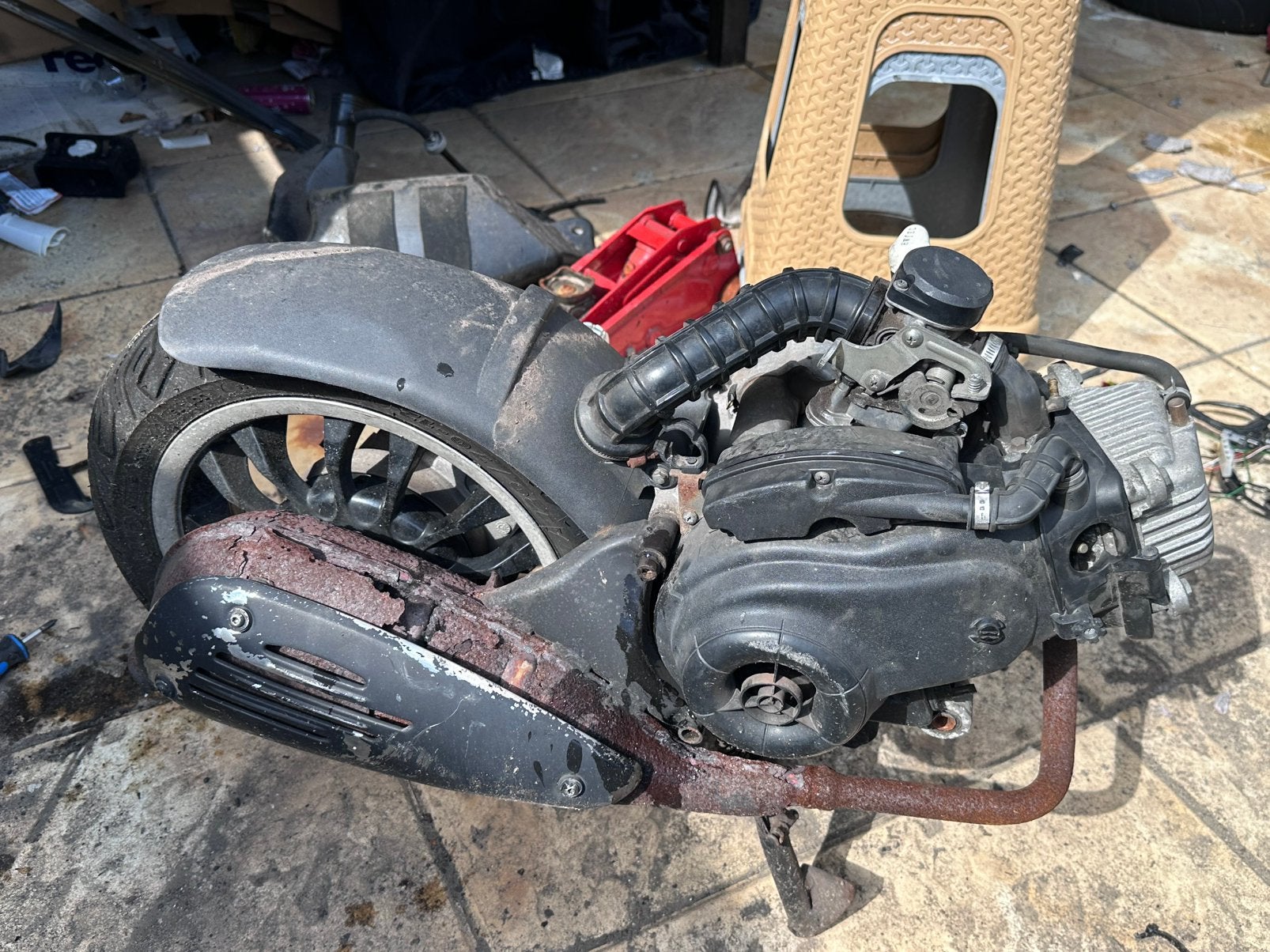 Vespa sprint 4T 2V motorblok 2017, Ophalen, Gebruikt, Blok