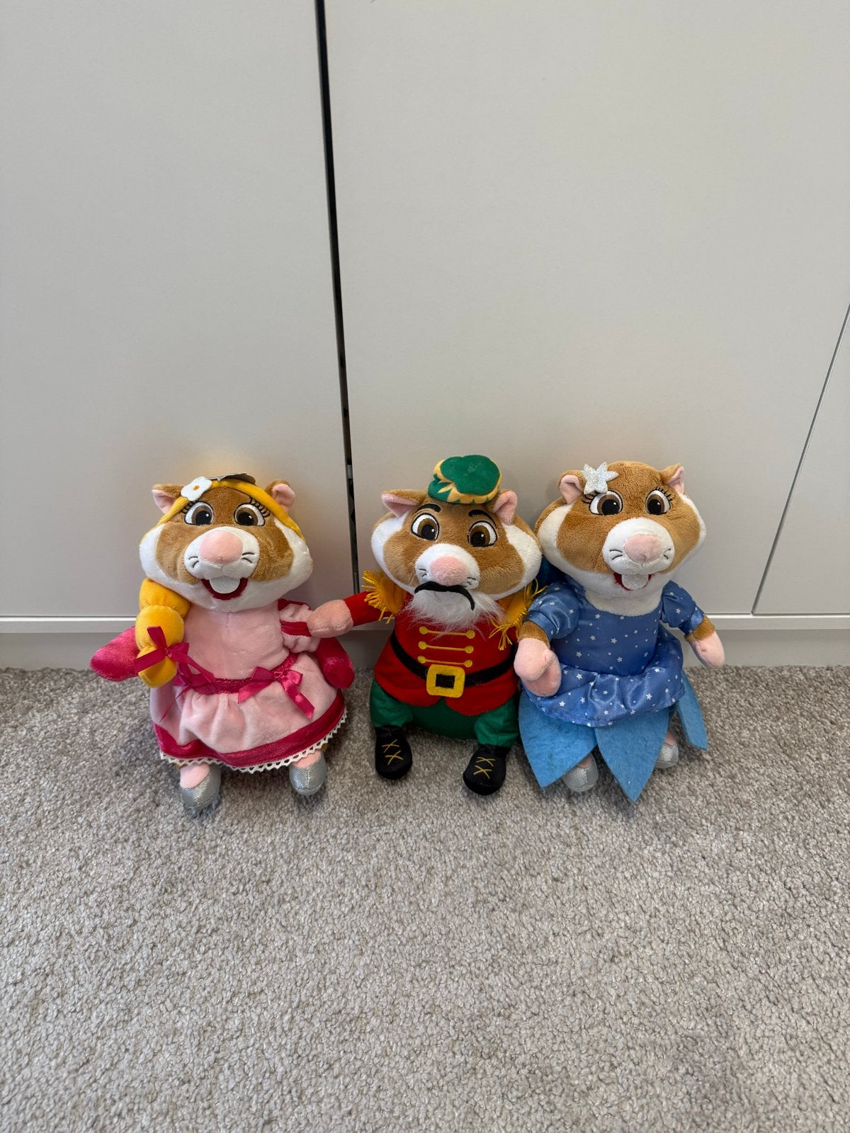 Set van 3 Hamster Knuffels - Efteling Sprookjesbos, Overige merken, Hamster, Ophalen of Verzenden, Zo goed als nieuw