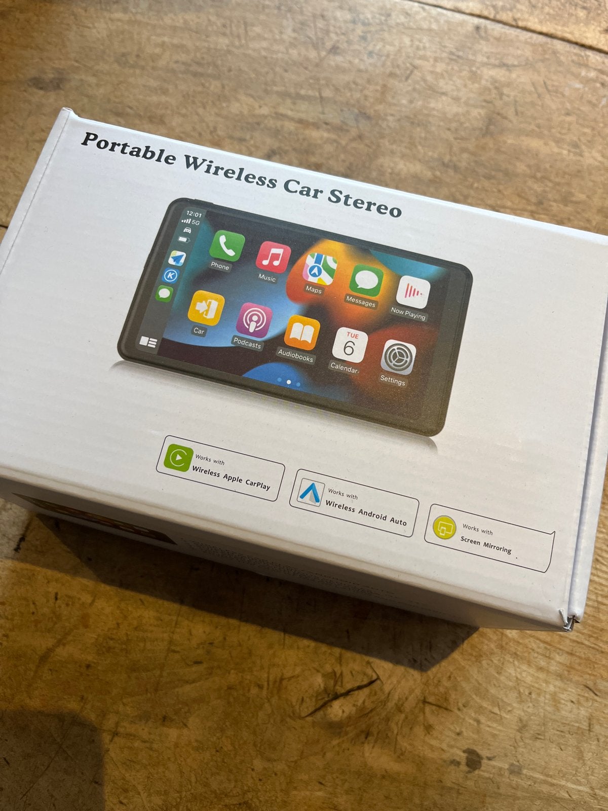 Portable wireless car stereo met CarPlay, Ophalen of Verzenden, Zo goed als nieuw