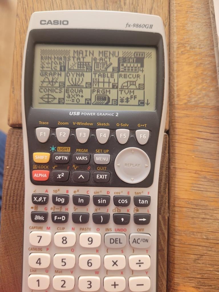 Casio fx 9860GII, Ophalen of Verzenden, Grafische rekenmachine, Gebruikt