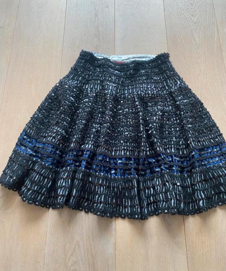 Oilily rok L nieuwstaat wol zijde, Kleding | Dames, Rokken, Blauw, Maat 42/44 (L), Ophalen of Verzenden, Zo goed als nieuw