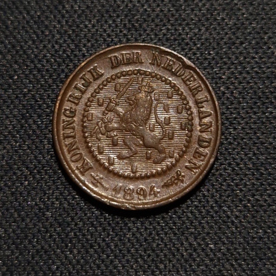 1/2 cent 1894, Verzenden, Koningin Wilhelmina, Overige waardes, Losse munt
