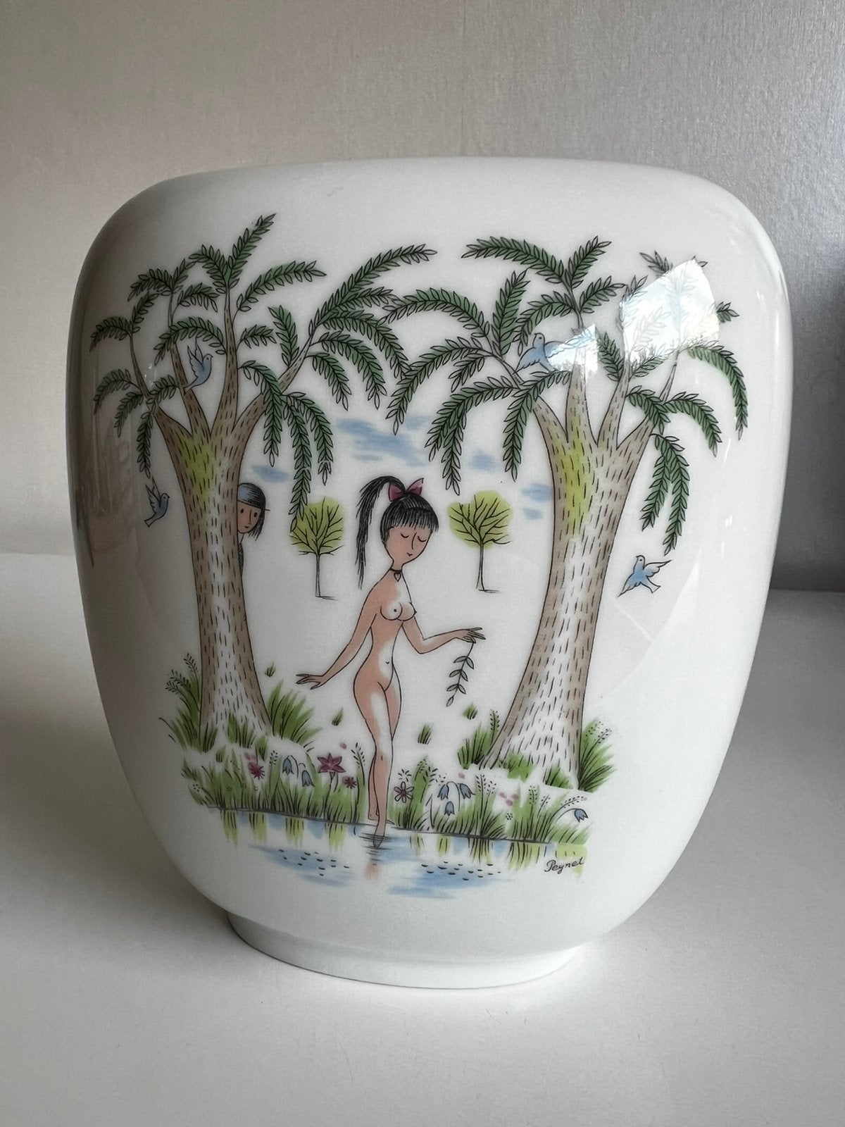 Vintage Rosenthal Raymond Peynet Vaas ‘Lovers Eiland’  50’s, Ophalen of Verzenden
