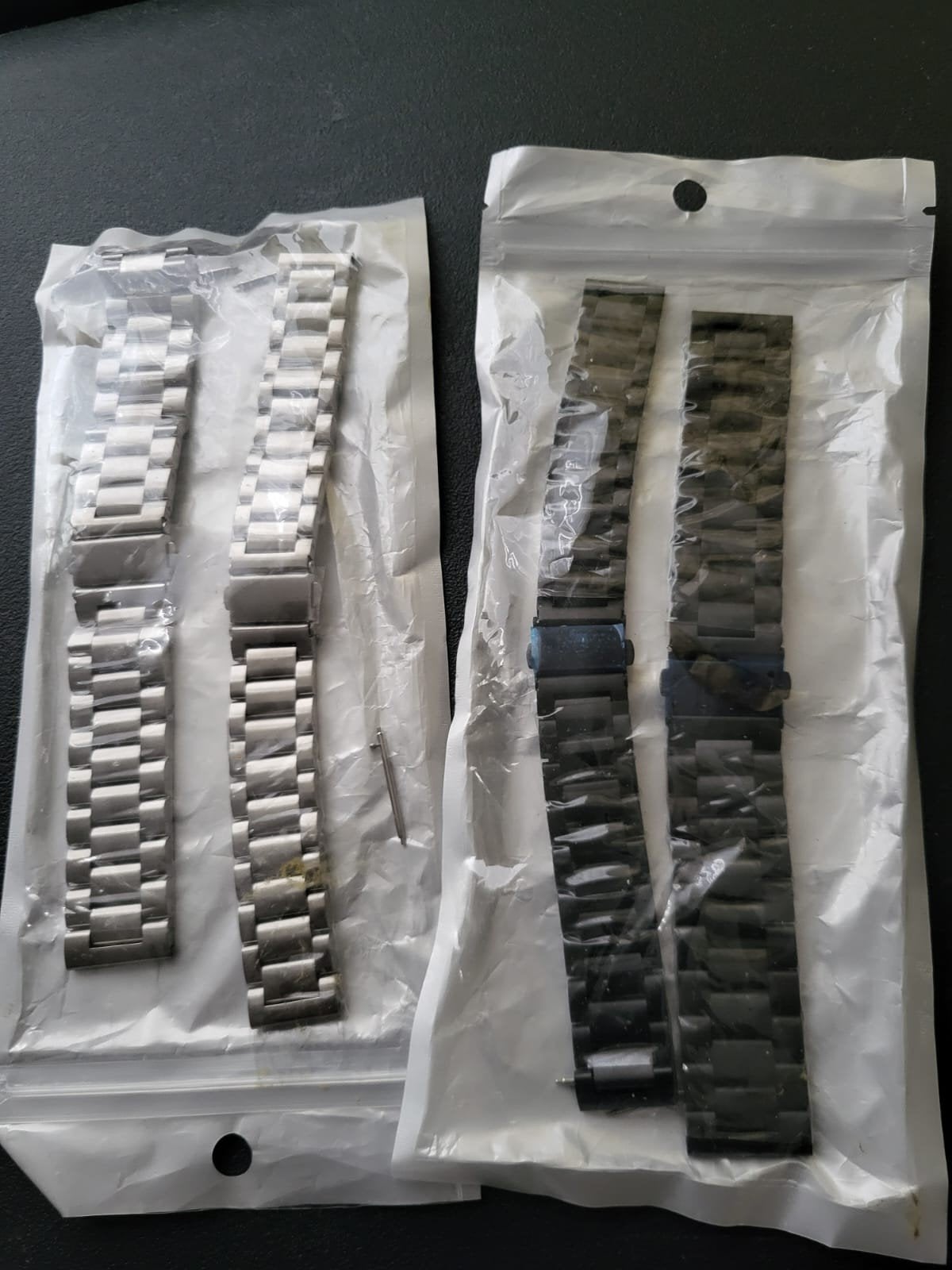 2x Nieuwe Heren Horloge Armbanden 18mm en 20mm, Sieraden, Tassen en Uiterlijk, Horloges | Heren, Overige merken, Staal, Staal