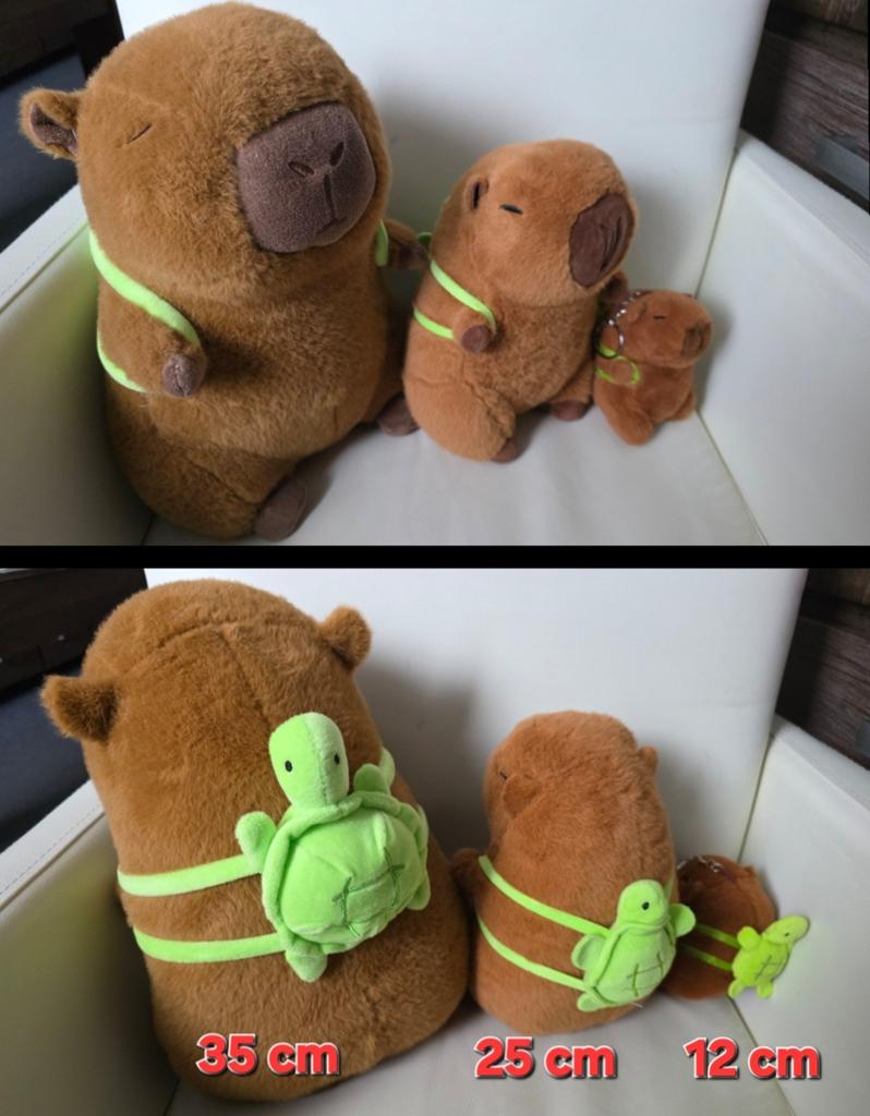 Capibara Knuffels met Schildpad Rugzak, Overige merken, Overige karakters, Overige typen, Nieuw