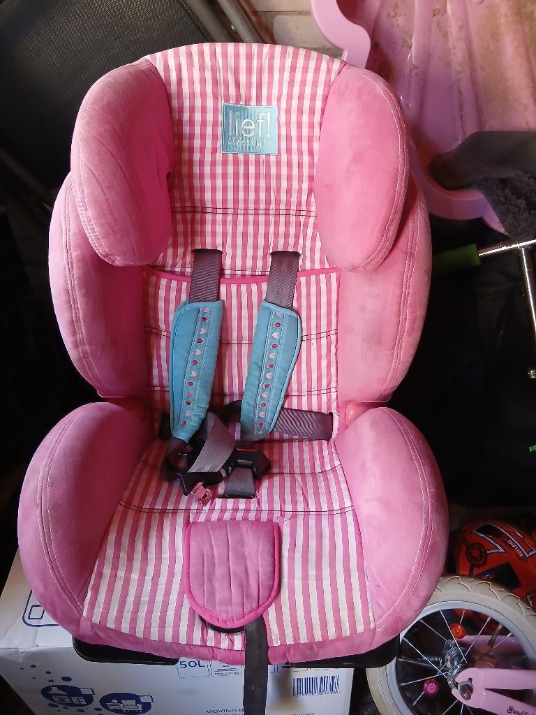 Autostoel groep 1/2 van Lief! Roze, Verstelbare rugleuning, 9 t/m 36 kg, Ophalen, Overige merken