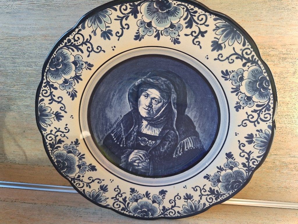 Delfts Blauw Sierbord naar Rembrandt, Antiek en Kunst, Ophalen