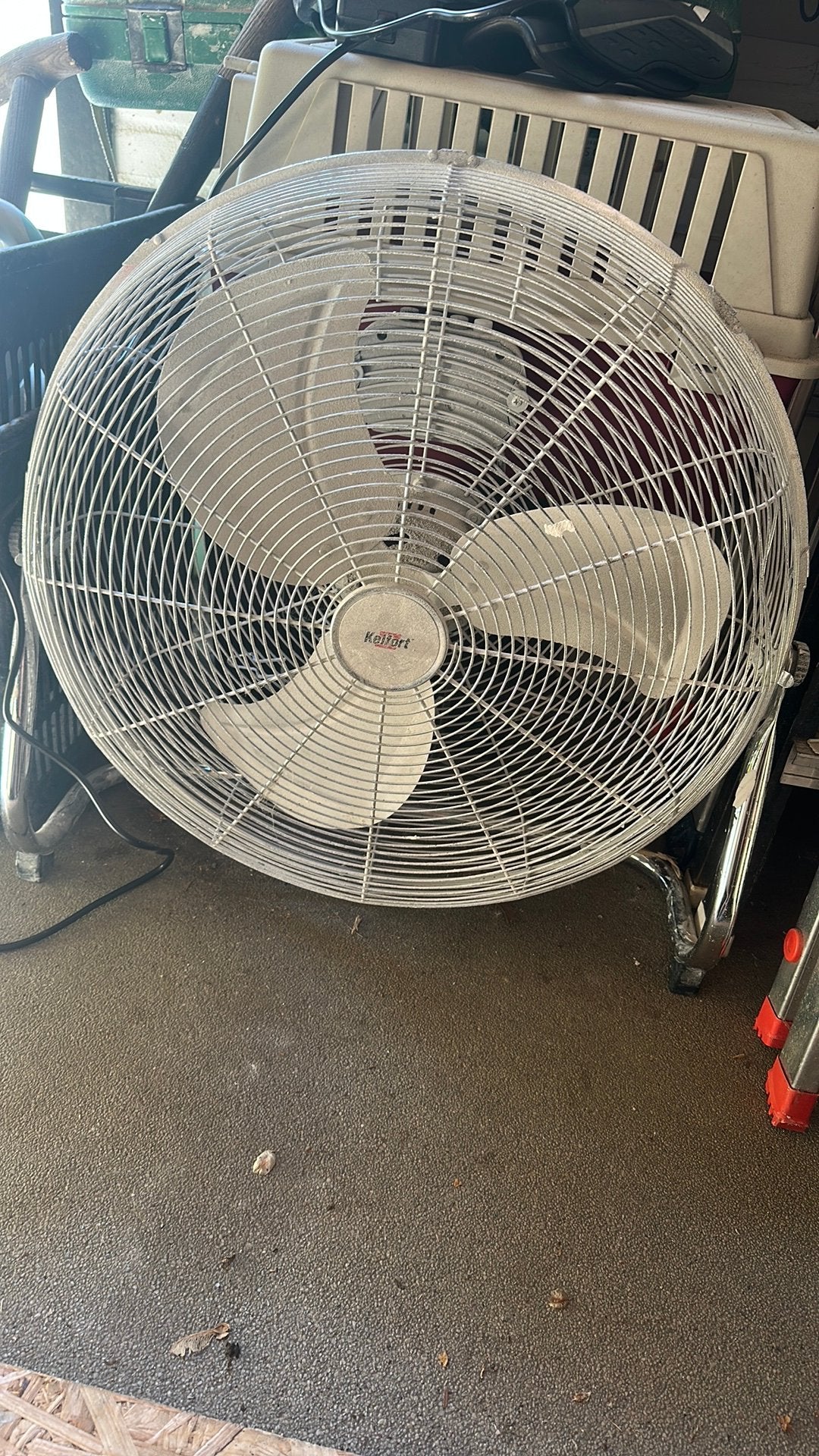 Kelfort industriele ventilator, Witgoed en Apparatuur, Ventilatoren, Ophalen of Verzenden, Zo goed als nieuw, Tafelventilator