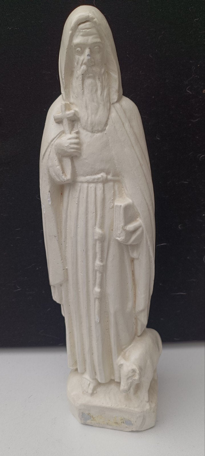 Heilige Benedictus Abt Gips Beeld - Religieus Figuur, Ophalen of Verzenden