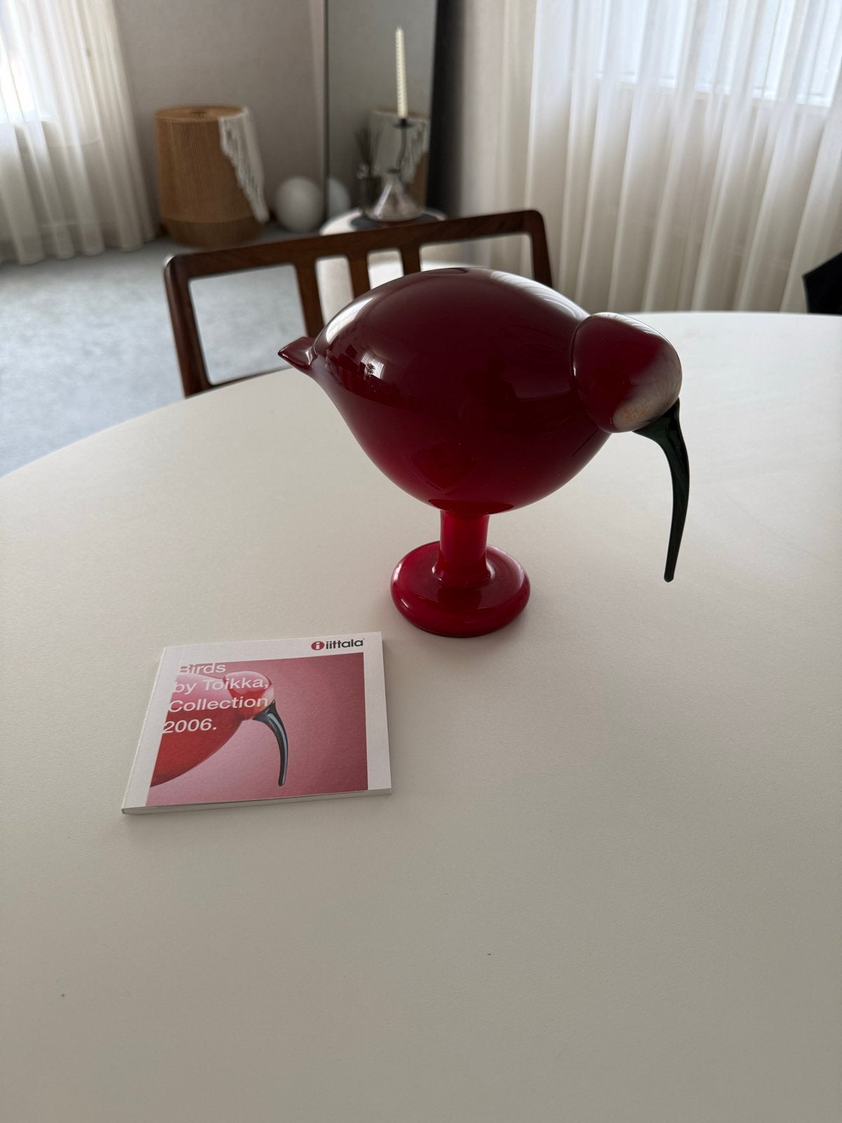 Iittala Birds by Toikka Kiwi 2006 - Rood Glasobject, Ophalen of Verzenden, Zo goed als nieuw, Modern, Glas