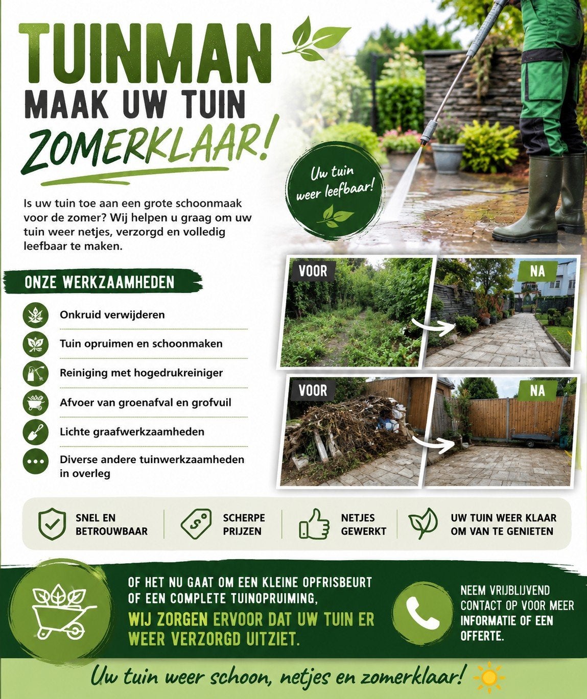 Tuinman Gezocht? Maak Uw Tuin Zomerklaar!