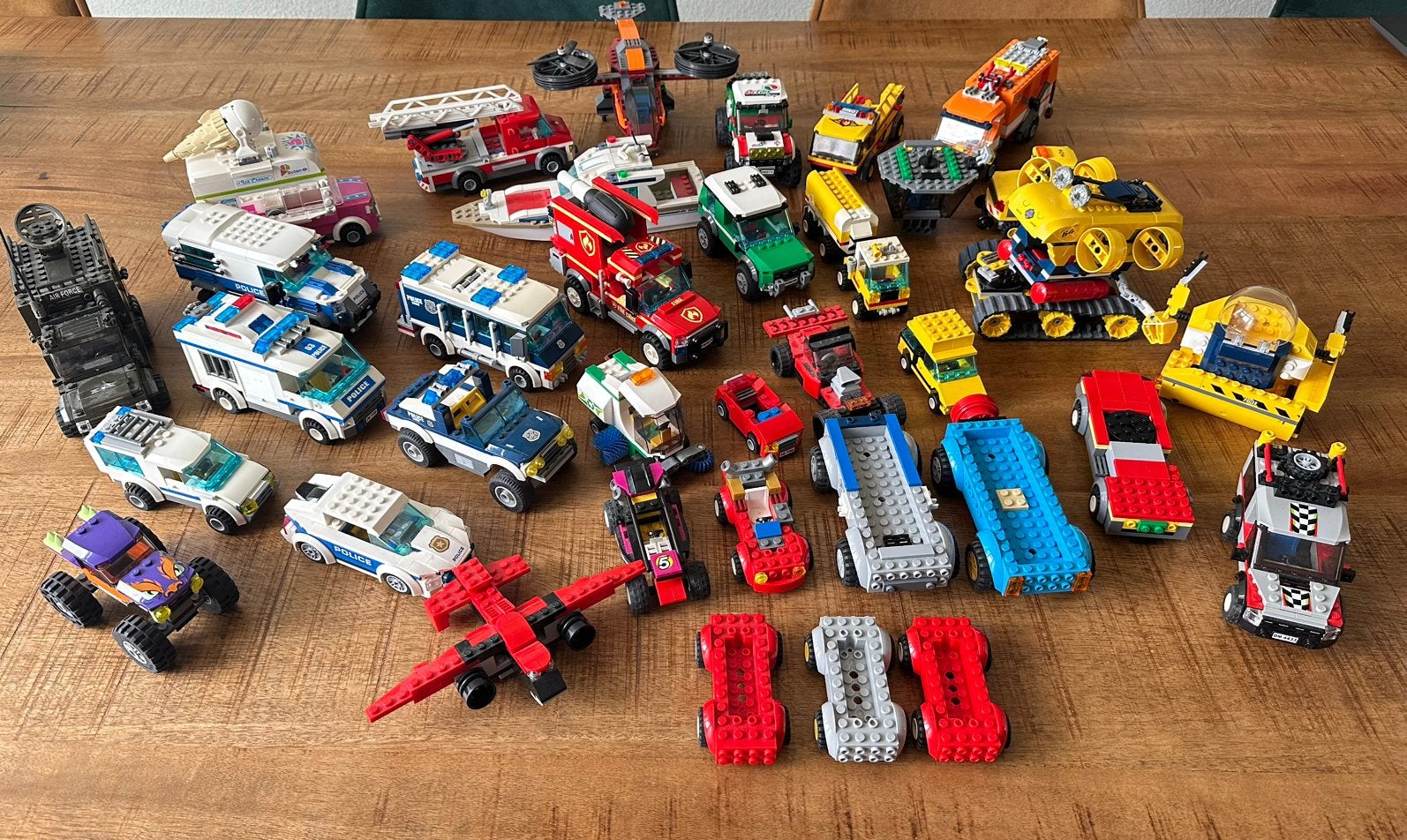 Partij lego voertuigen auto, Ophalen, Gebruikt, Lego