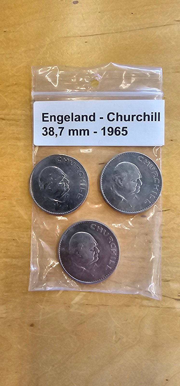 Roulatiemunt Engeland - Churchill 1965 (3 stuks), Ophalen of Verzenden, Overige landen, Setje