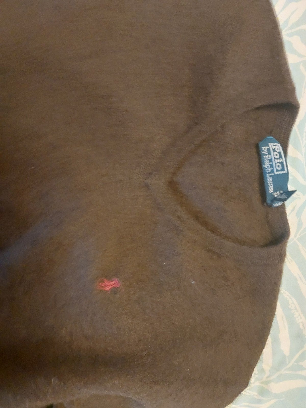 Polo Ralph Lauren, Brown, V-neckline, size L, Kleding | Heren, Maat 52/54 (L), Bruin, Ophalen of Verzenden, Zo goed als nieuw
