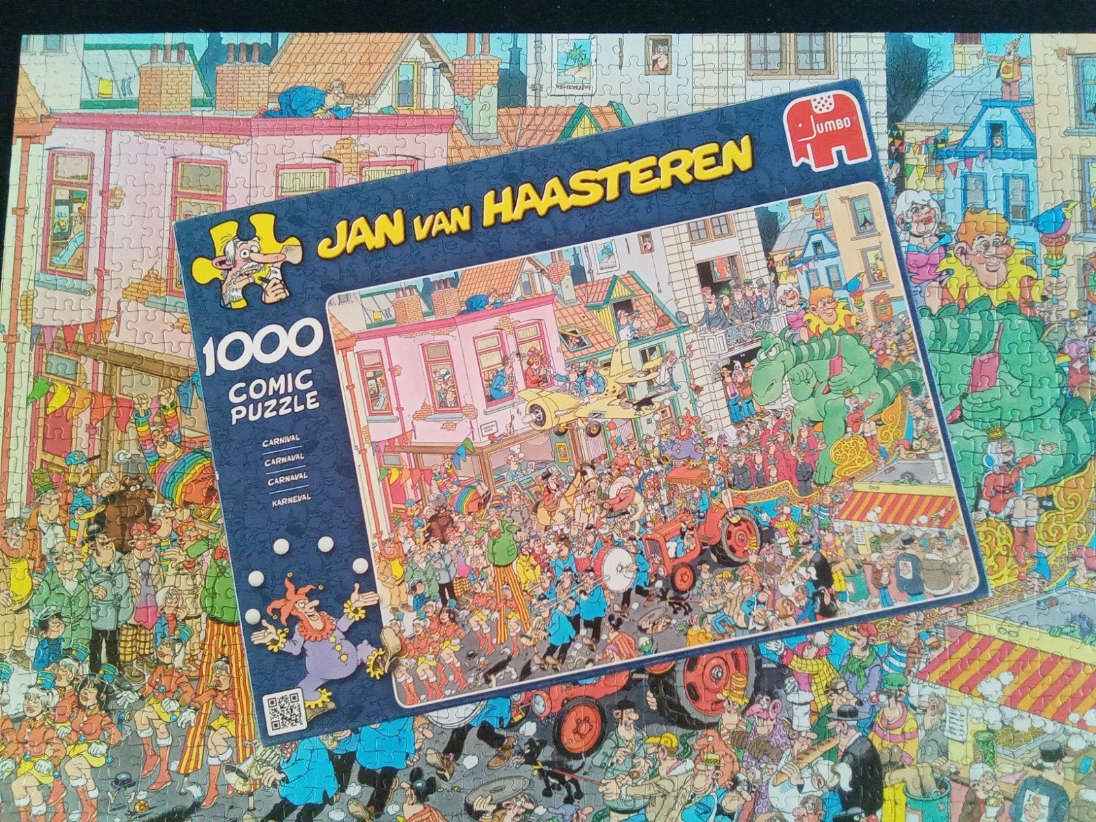 legpuzzel Jan van Haasteren Carnaval 1000 stukjes, Ophalen, 500 t/m 1500 stukjes, Zo goed als nieuw
