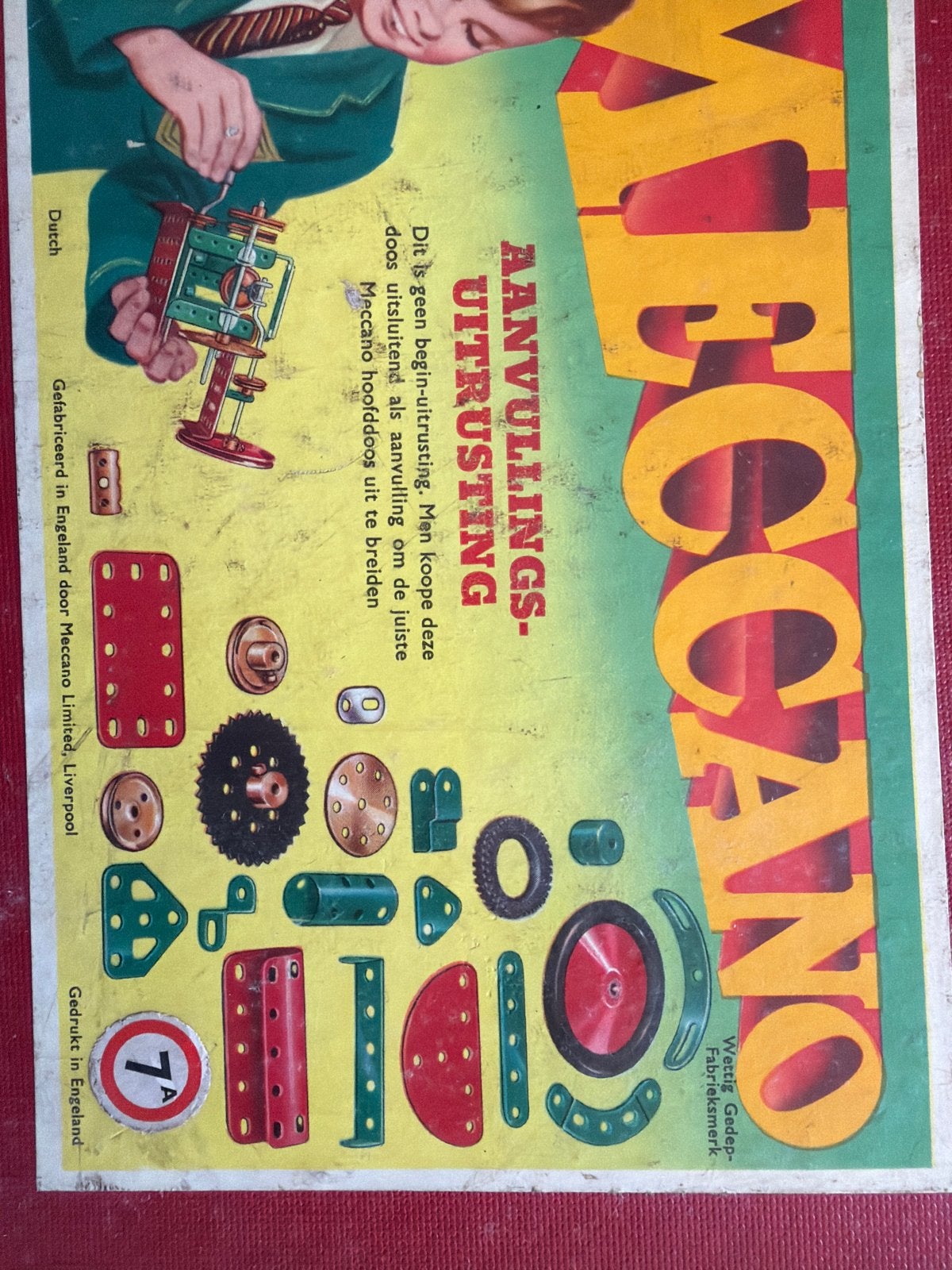 Meccano 7A aanvullingsdoos uit begin jaren 1950, Ophalen of Verzenden