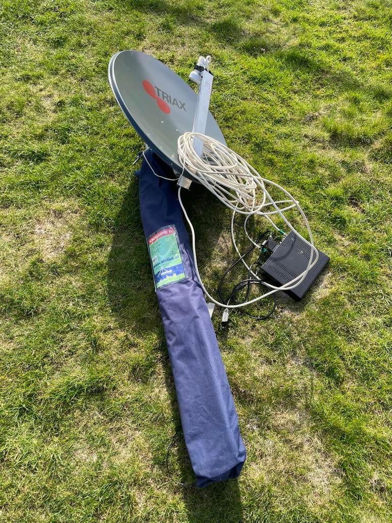 Complete schotelantenne set met statief en ontvanger, Audio, Tv en Foto, Schotelantennes, Gebruikt, (Schotel)antenne, Overige merken