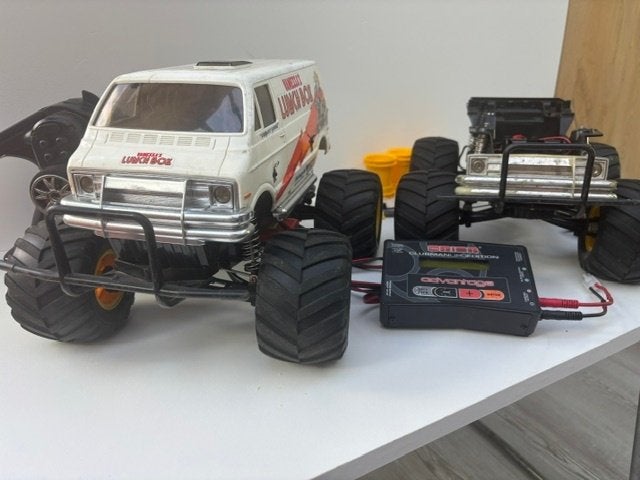 Originele Tamiya Lunchbox complete set met extra chassis ect, Elektro, Gebruikt, Auto offroad, Ophalen of Verzenden