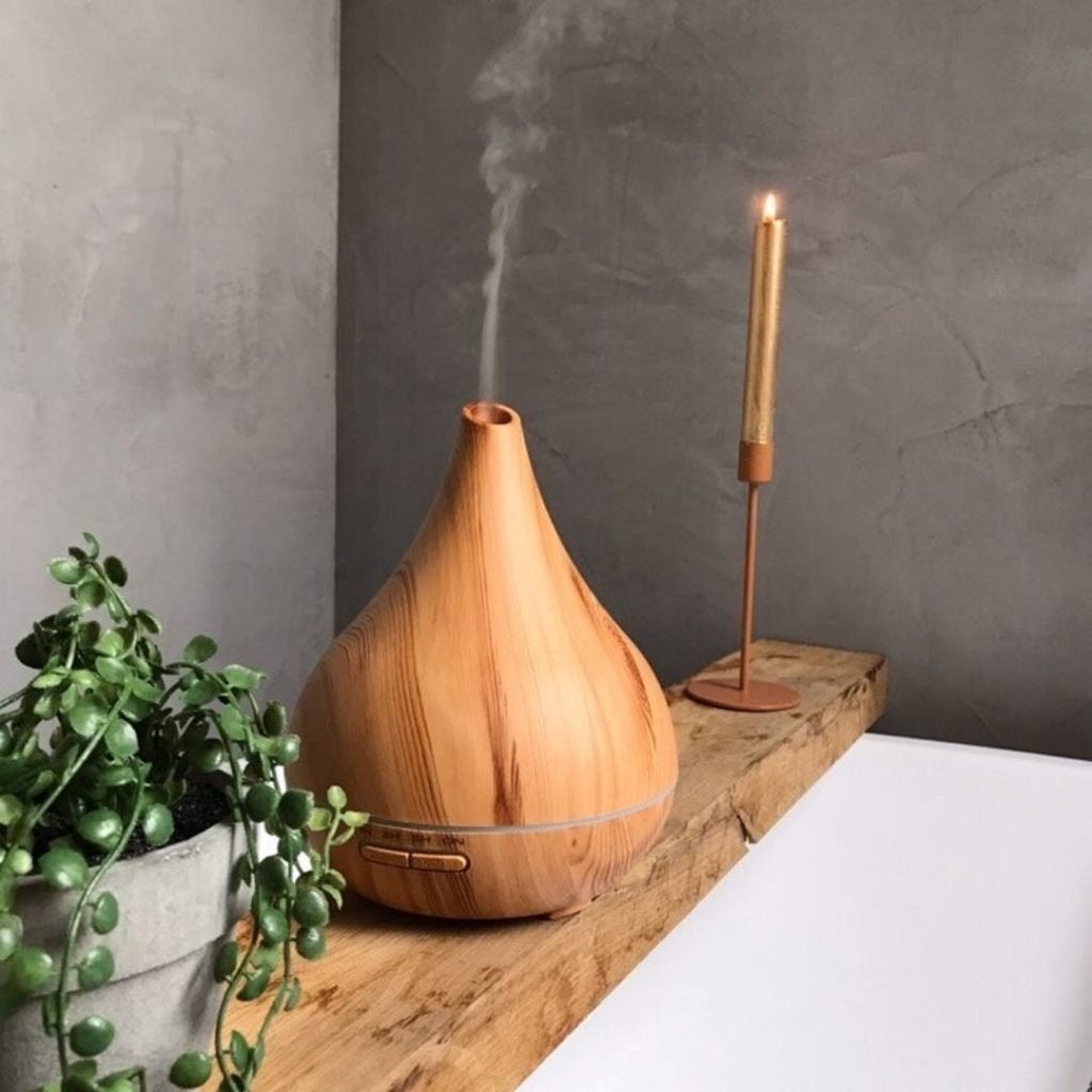 Geurwolkje Aroma Diffuser - Licht hout - 400 ml, Huis en Inrichting, Ophalen, Zo goed als nieuw, Beige, Kunststof